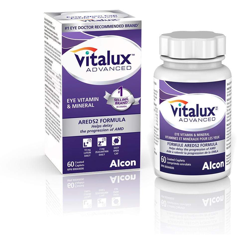 VITALUX® Advanced, Ocular Multivitamin, Age-Related Macular Degeneration Supplement with AREDS 2, AMD, 60 Capsules