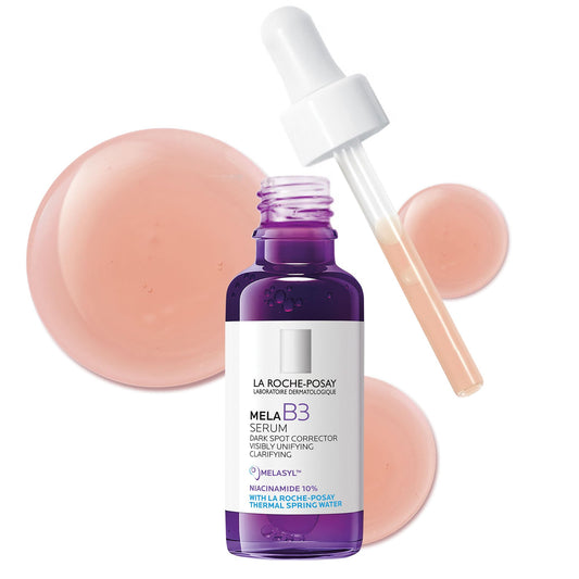 La Roche-Posay Mela B3 Serum, Dark Spot Corrector With Anti-Aging Melasyl + 10% Niacinamide, Discoloration Correcting Face Serum for Sun Spots, Age Spots & Post-Acne Marks, Lightweight Texture