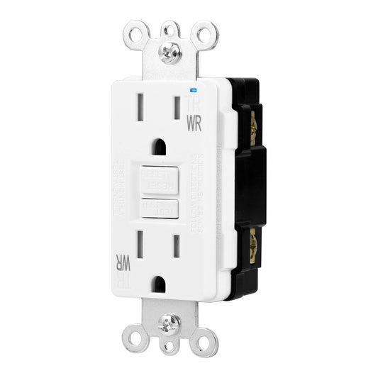 Amazon Basics Weather-Resistant GFCI Receptacle with LED Indicator, 15 Amp
