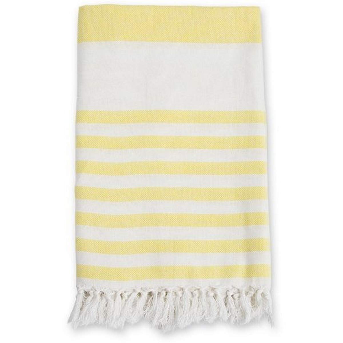 lulujo Turkish Towel, Sunshine Yellow/White