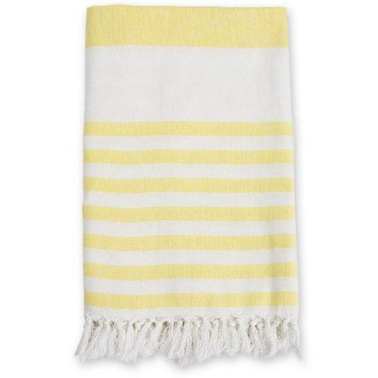 lulujo Turkish Towel, Sunshine Yellow/White