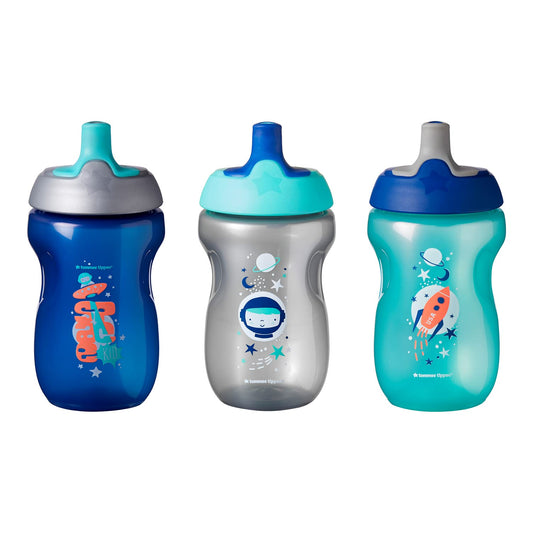 Tommee Tippee Sportee Toddler Sports Sippy Cup | Spill-Proof, BPA-Free – 12+ Months, 10oz, 3 Count