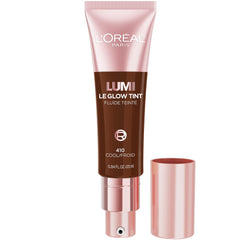 L'Oréal Paris Lumi Le Glow Tint, Glowy Skin Tint Foundation, Lightweight Buildable Coverage, Water-Based Formula, Deep Cool 410, 25 ml