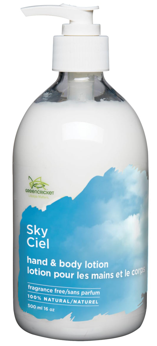 Green Cricket 100% Fragrance Free/Unscented Hand & Body Lotion 500ml