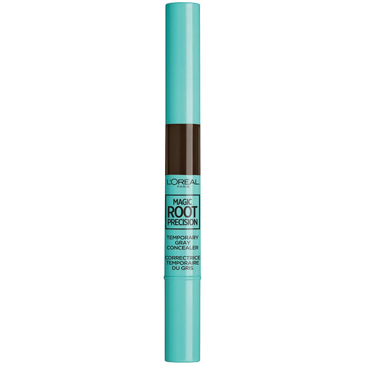 L’Oréal Paris Magic Root Precision Temporary Root Hair Color, Dark Brown, for Temples and Scattered Greys, Hair Dye, 1 EA