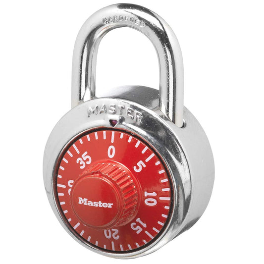 Master Lock 1504D Combination Lock with 3 Digit Dialing, Red