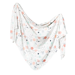 Large Premium Knit Baby Swaddle Receiving Blanket"Bayside" by Copper Pearl (B5-X4UJ-G3OQ)
