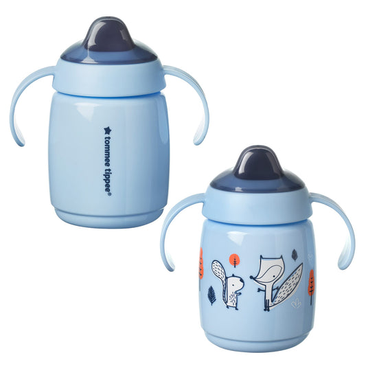 Tommee Tippee Superstar Trainer Sippy Cup for Toddlers, INTELLIVALVE 100% Leak-Proof & Shake-Proof | Antimicrobial Technology (10oz, 6+ Months, 2 Count)