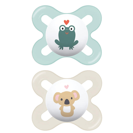 MAM Start Pacifiers Value Pack (2 pack, 1 Sterilizing Pacifier Case), Newborn Unisex Baby Pacifiers, Best Pacifier for Breastfed Babies, Sterilizing Baby Pacifier Case