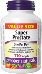 Webber Naturals Super Prostate, 110 Softgels, Helps Relieve Urological Symptoms, Comprehensive Formula Containing Saw Palmetto