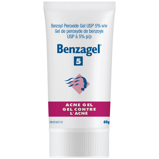Benzagel Micronized 5% Benzoyl Peroxide Acne Gel for Acne Treatment, 60 Grams