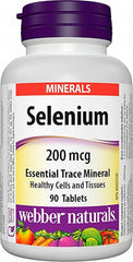 Webber Naturals Selenium, 200 mcg, 90 Count (Pack of 1)