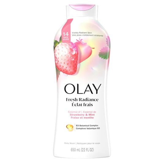 Olay Fresh Outlast Cooling White Strawberry & Mint Body Wash 650mL