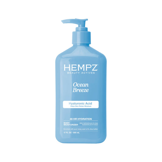 HEMPZ Body Lotion - Ocean Breeze Limited Edition Daily Moisturizing Cream, Shea Butter, Aloe, Body Moisturizer - Skin Care Products, Hemp Seed Oil - 17 Fl Oz