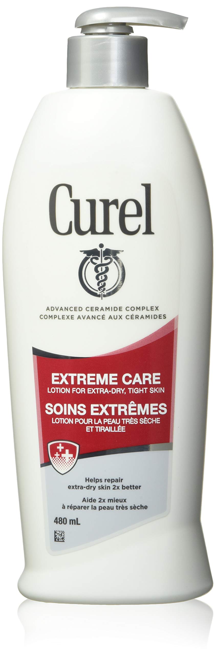 Curel Extreme Care Intensive Moisturizer, Body Lotion, with Advanced Ceramide Complex and Extra-strength Hydrating Agents, for Extra-Dry, Tight Skin, 480mL (Packaging May Vary)