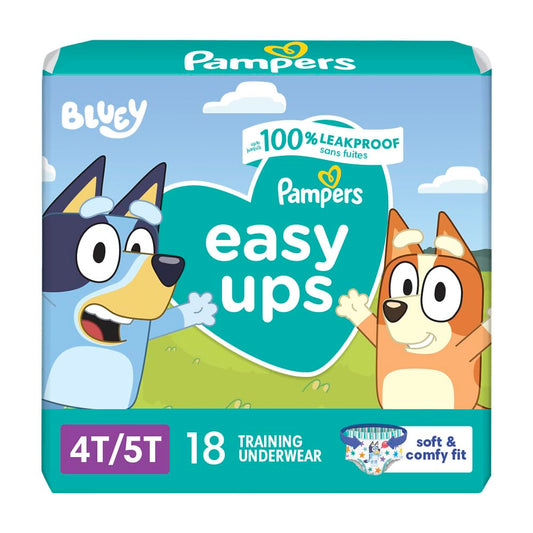 Pampers Easy Ups Training Underwear Boys 4T-5T 18 Count (Packaging May Vary)