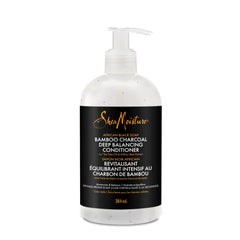 Shea Moisture African Black Soap Balancing Conditioner for dry and damaged hair Bamboo Charcoal with Tea Tree Oil and Willow Bark extract 384 ml