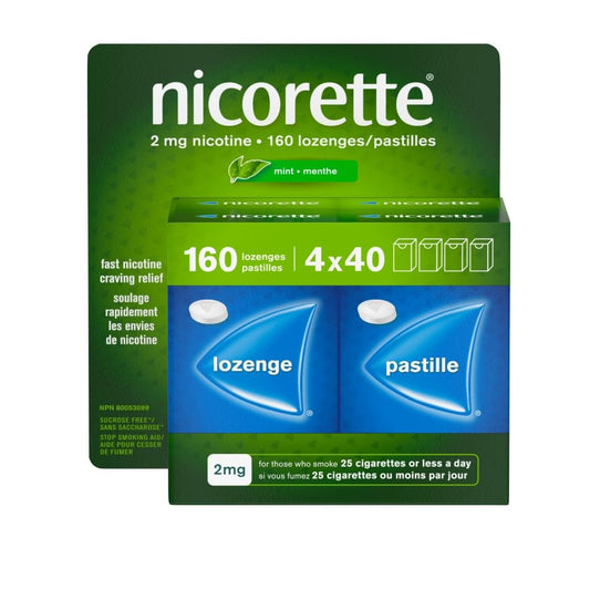 Nicorette Lozenge Mint 160 Nicorette Nicotine Lozenges, Quit Smoking Aid, Mint, 2mg 160 count