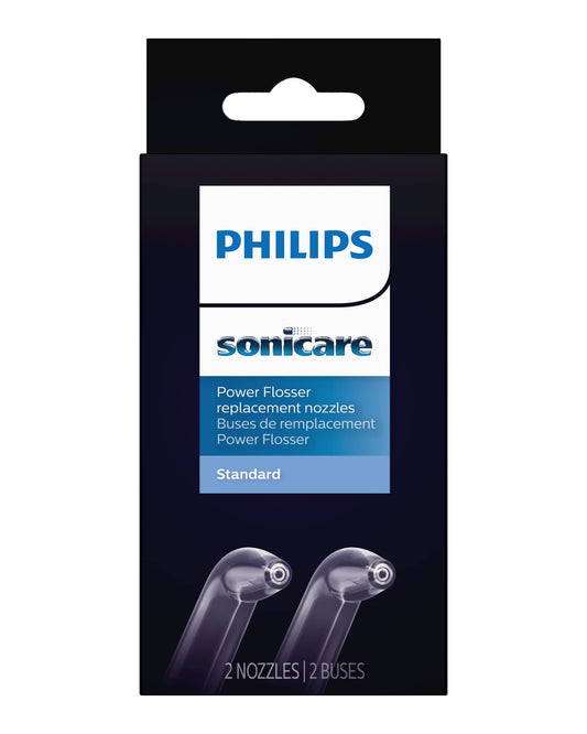 Philips Sonicare Power Flosser Standard Tips, Compatible with Philips Sonicare Power Flosser Only, 2-Pack, HX3042/00