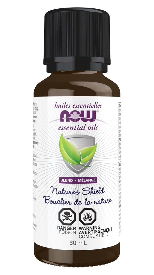 NOW Essential Oils, Nature's Shield, Energizing Aromatherapy Scent, Blend of Pure Essential Oils, Vegan, Child Resistant Cap, 30mL
