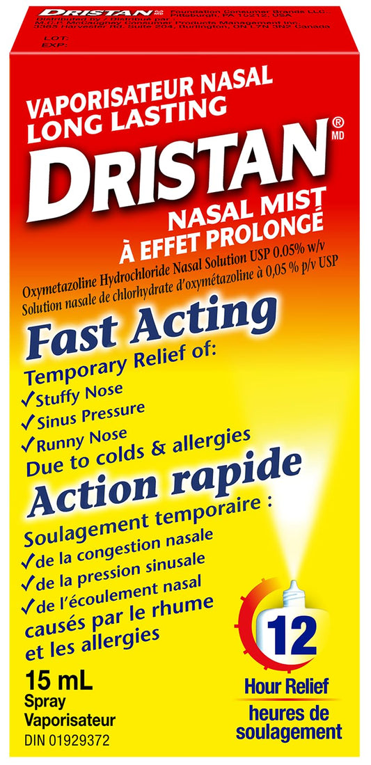 Dristan Long Lasting Mist 15ml, Clear