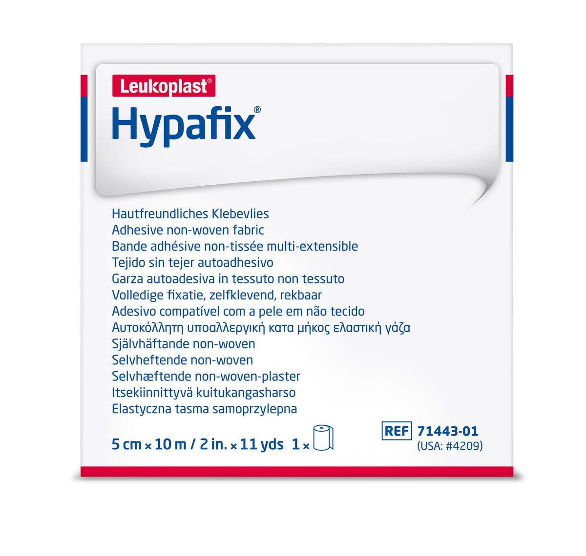 Hypafix Wide Area Fixation - For Securing Wound Dressings and Devices - 5 cm x 10 m, 1 Roll