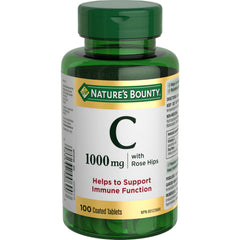 Vitamin C by Nature's Bounty, Immune Support, Vitamin C 1000mg with Rose Hips, 100 Tablets