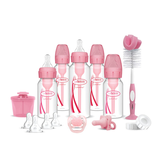 Dr. Brown's Options+ Complete Infant Starter Set, Pink