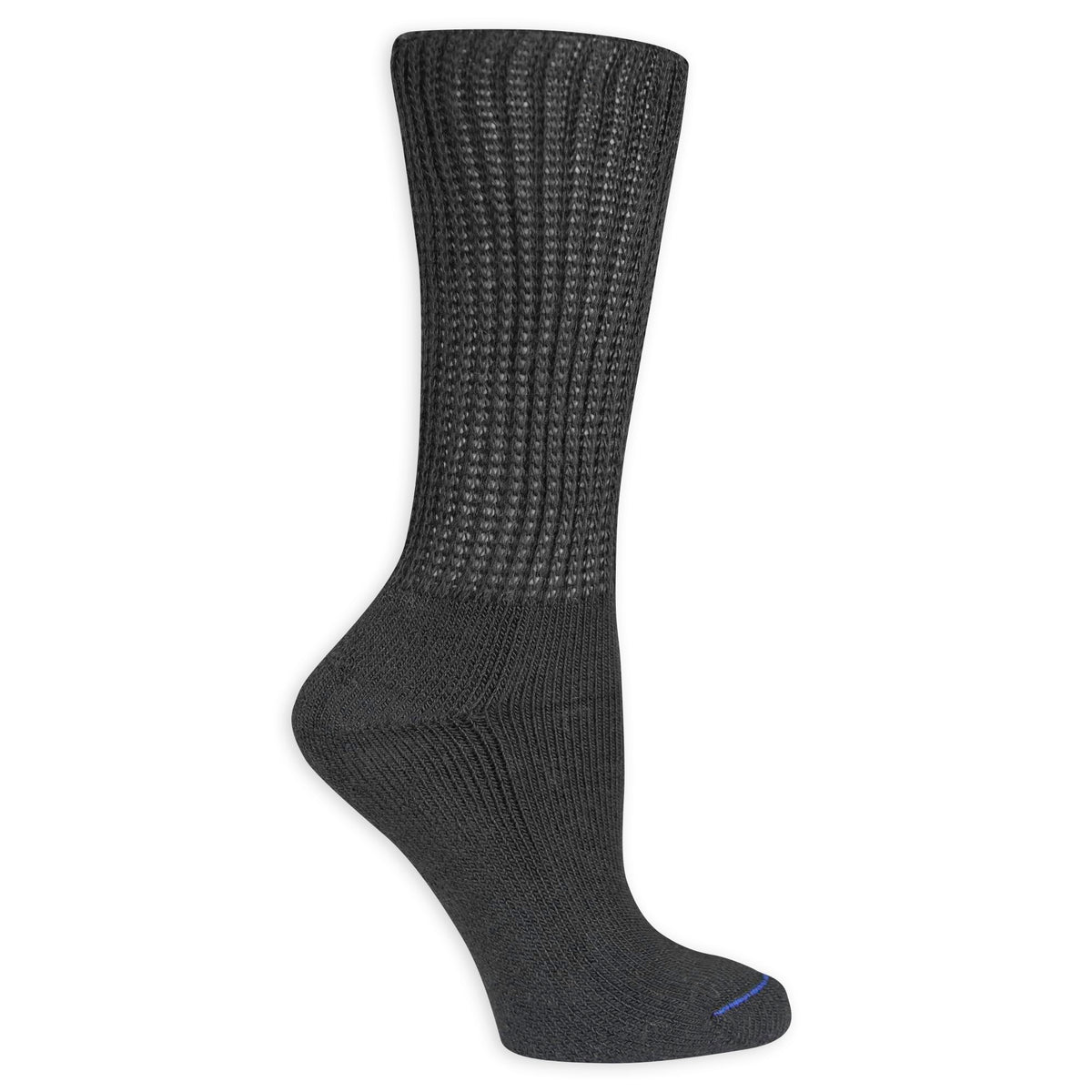 Dr. Scholl's Unisex Diabetes & Circulatory Wide Top Crew Socks, Black, Fit shoe size Women: 4 to 10 and Men: 3 to 9