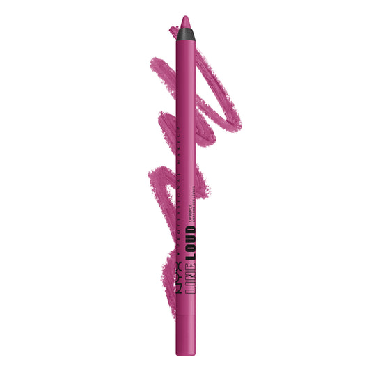 NYX Cosmetics PROFESSIONAL MAKEUP, Line Loud, Waterproof Lip Pencil, Infused with Vitamin E, Vegan Formula - HOTTIE HIJACKER (Purple)