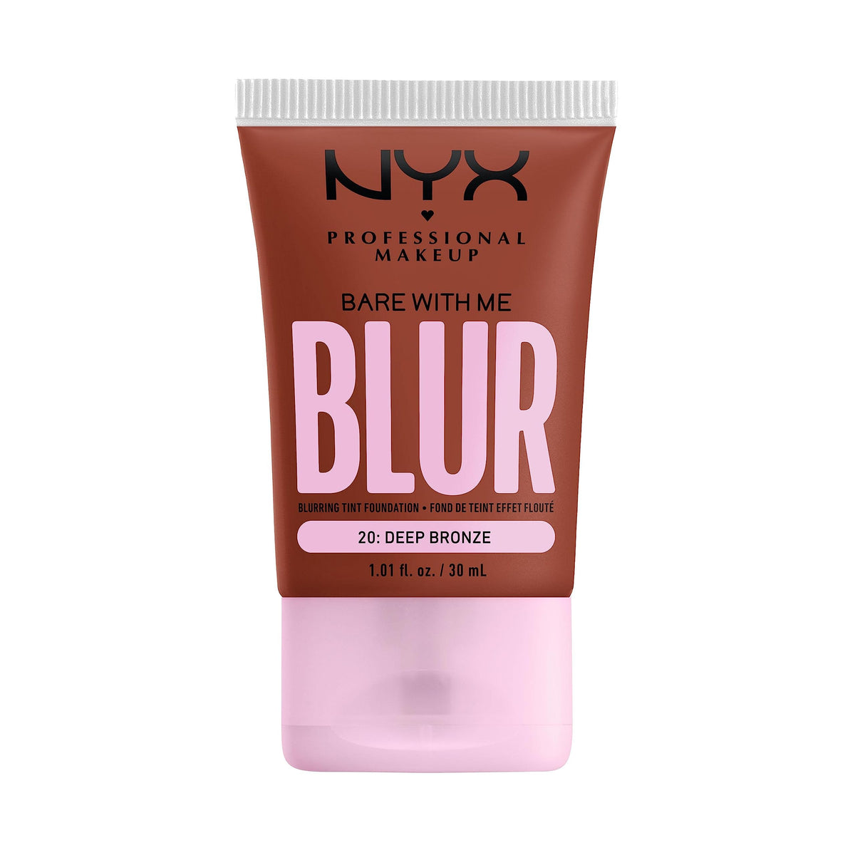 NYX PROFESSIONAL MAKEUP, Bare With Me, Tint Foundation, Medium buildable coverage, 12h hydration, Lightweight matte finish - 20 DEEP BRONZE
