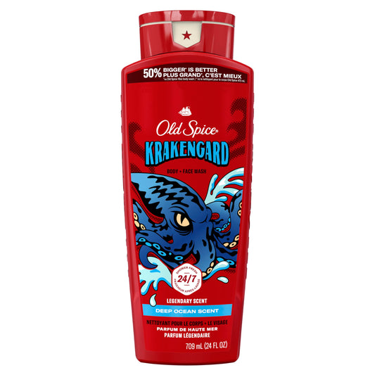 Old Spice Body Wash for Men, Krakengard, Long Lasting Lather, 709 ml