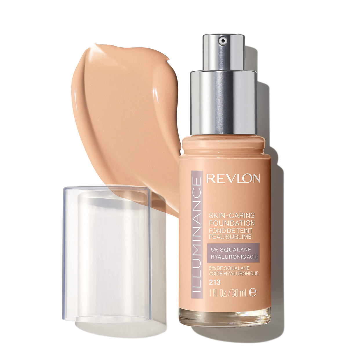Revlon Illuminance Skin-Caring Liquid Foundation, Hyaluronic Acid, Hydrating and Nourishing Formula with Medium Coverage, 213 Light Natural 1 fl oz/ 30ml (Pack of 1)