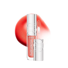 L’Oreal Paris Plump Ambition Tinted Lip Oil, Plumping Lip Gloss, Gentle Tingling, Non Sticky, Hydrating and Moisturizing, Infused with Hyaluronic Acid, NUDE MACARON, 5 ml