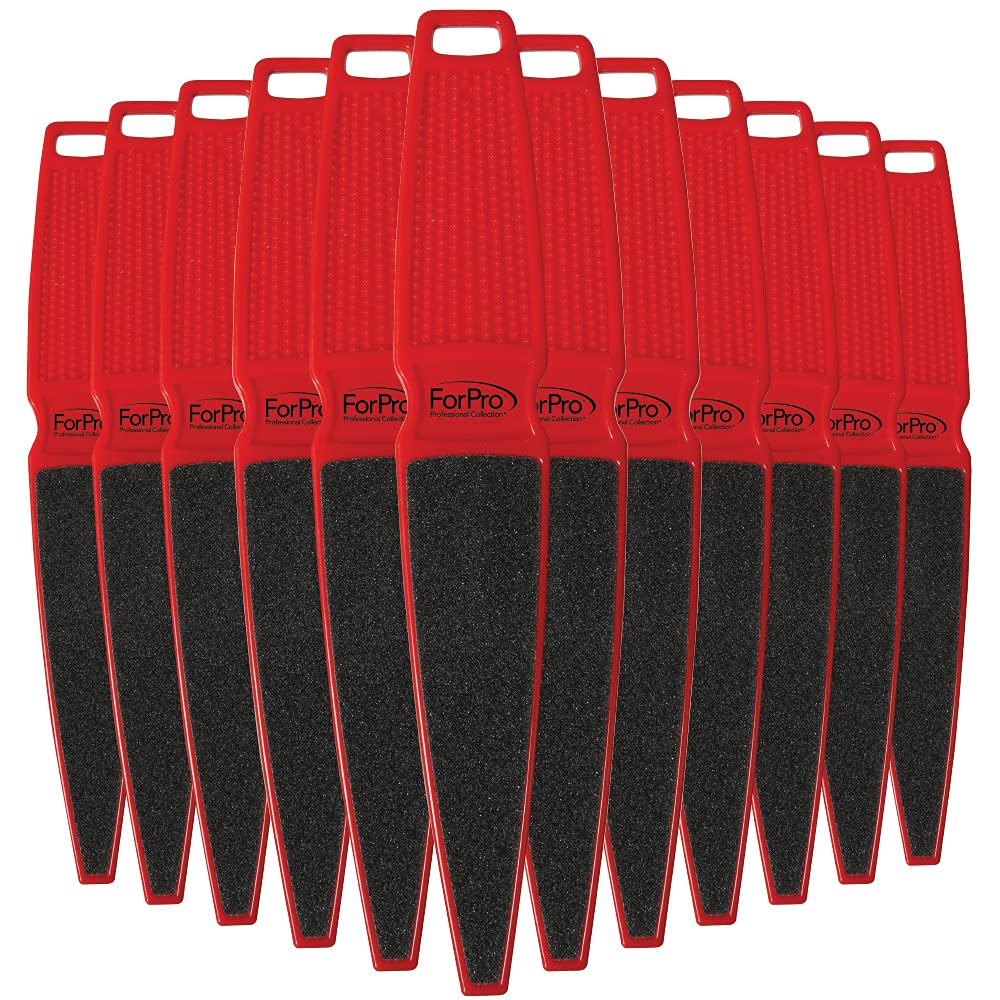 For Pro Red Pedi Paddle Foot File 80/120 Grit, 12 Count