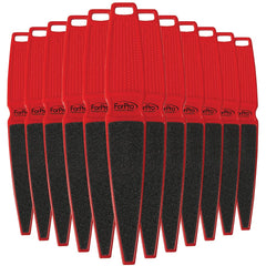For Pro Red Pedi Paddle Foot File 80/120 Grit, 12 Count