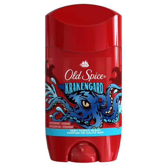 Old Spice Antiperspirant and Deodorant for Men, 24/7 Sweat and Odor Protection, Legendary Fragrance, Krakengard, Deep Ocean Scent, 73 g