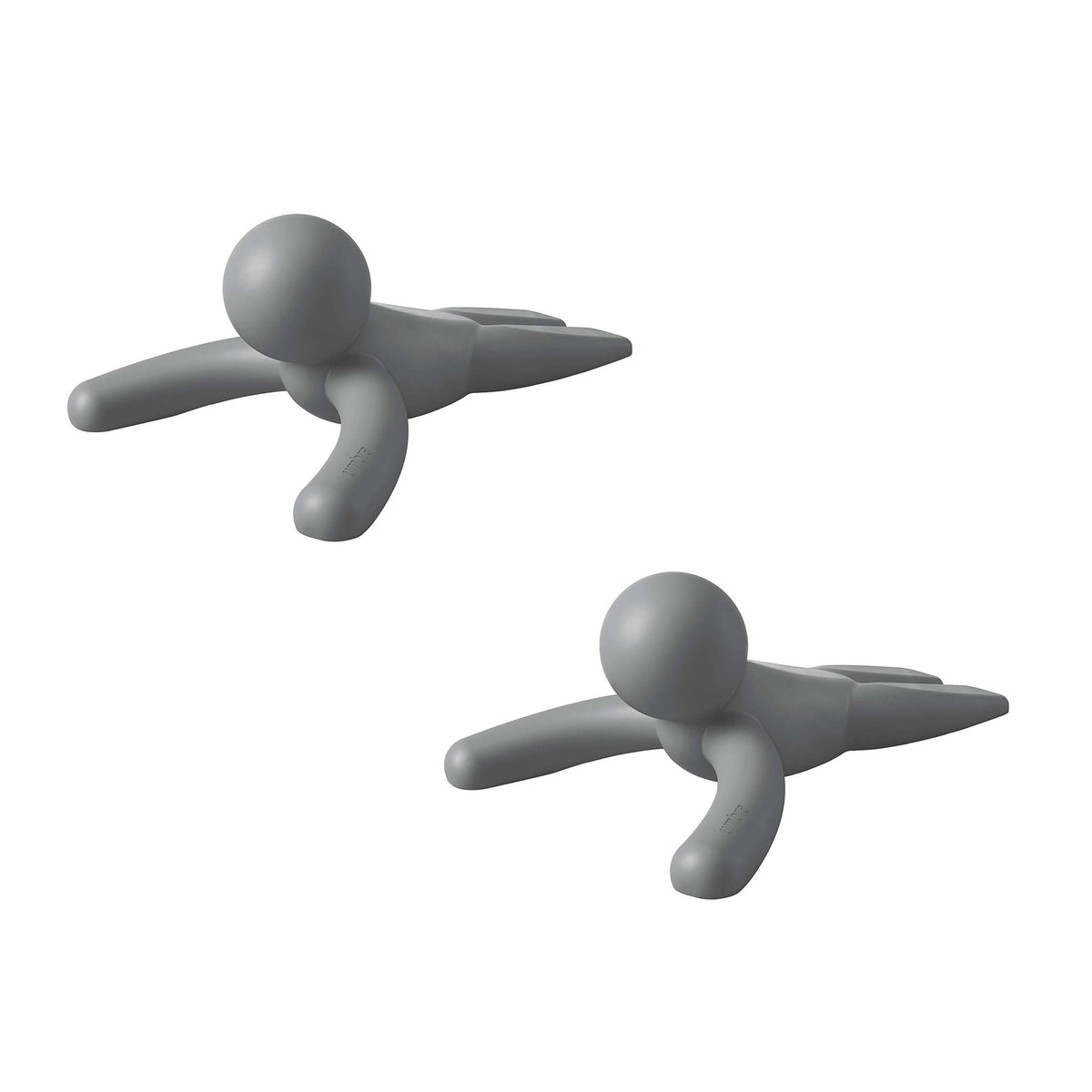 Umbra Buddy Door Stop, Heavy-Duty and Flexible, Soft-Touch Finish, Protects Your Floors, Grey, 2-Pack