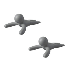 Umbra Buddy Door Stop, Heavy-Duty and Flexible, Soft-Touch Finish, Protects Your Floors, Grey, 2-Pack