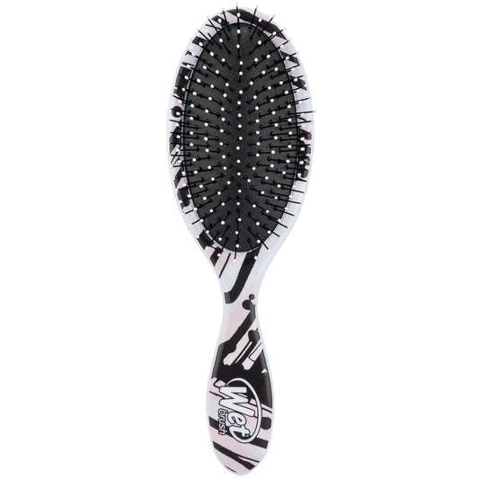 Wet Brush Watercolor Motif Original Detangler - Pink Lines - Ultra-Soft IntelliFlex Bristles - Detangling Brush Glides Through Tangles (Wet Dry & Damaged Hair) - Women & Men