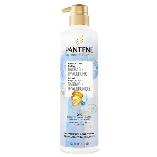 Pantene Nutrient Blends Hydrating Glow with Baobab Essence Sulfate free Conditioner, 400 mL