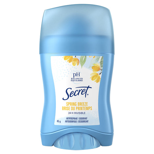 Secret Invisible Solid Antiperspirant and Deodorant, Spring Breeze, 45 g