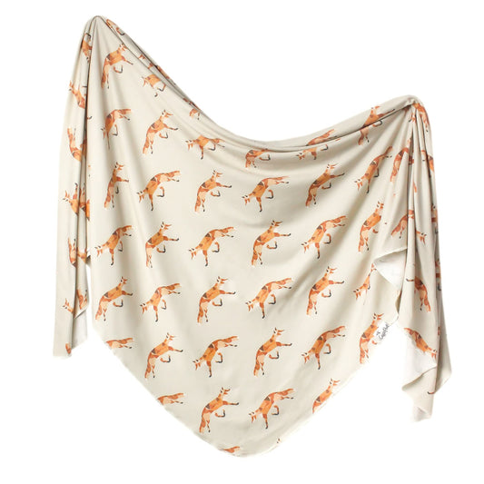 Large Premium Knit Baby Swaddle Receiving Blanket Swift by Copper Pearl