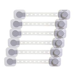 Dreambaby Twist 'N Lock 6 Pack Multipurpose Latch - Child Safety Locks for Cabinets, Drawers, Appliances - Fridge and Toilet Lock - Grey