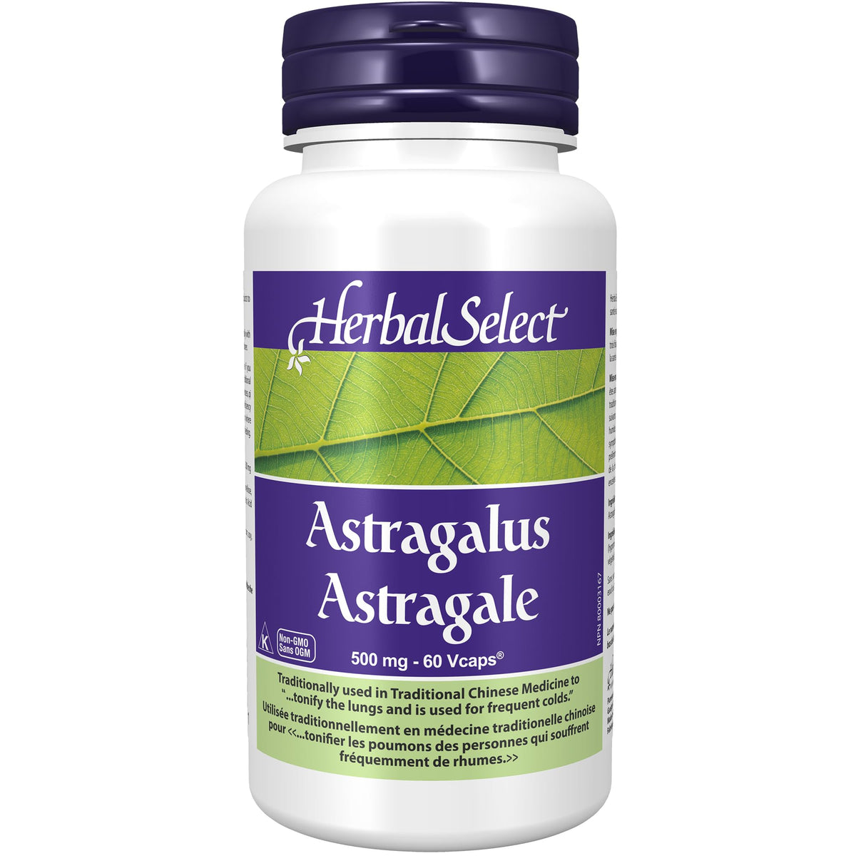 Herbal Select Astragalus 500mg, 60 Count