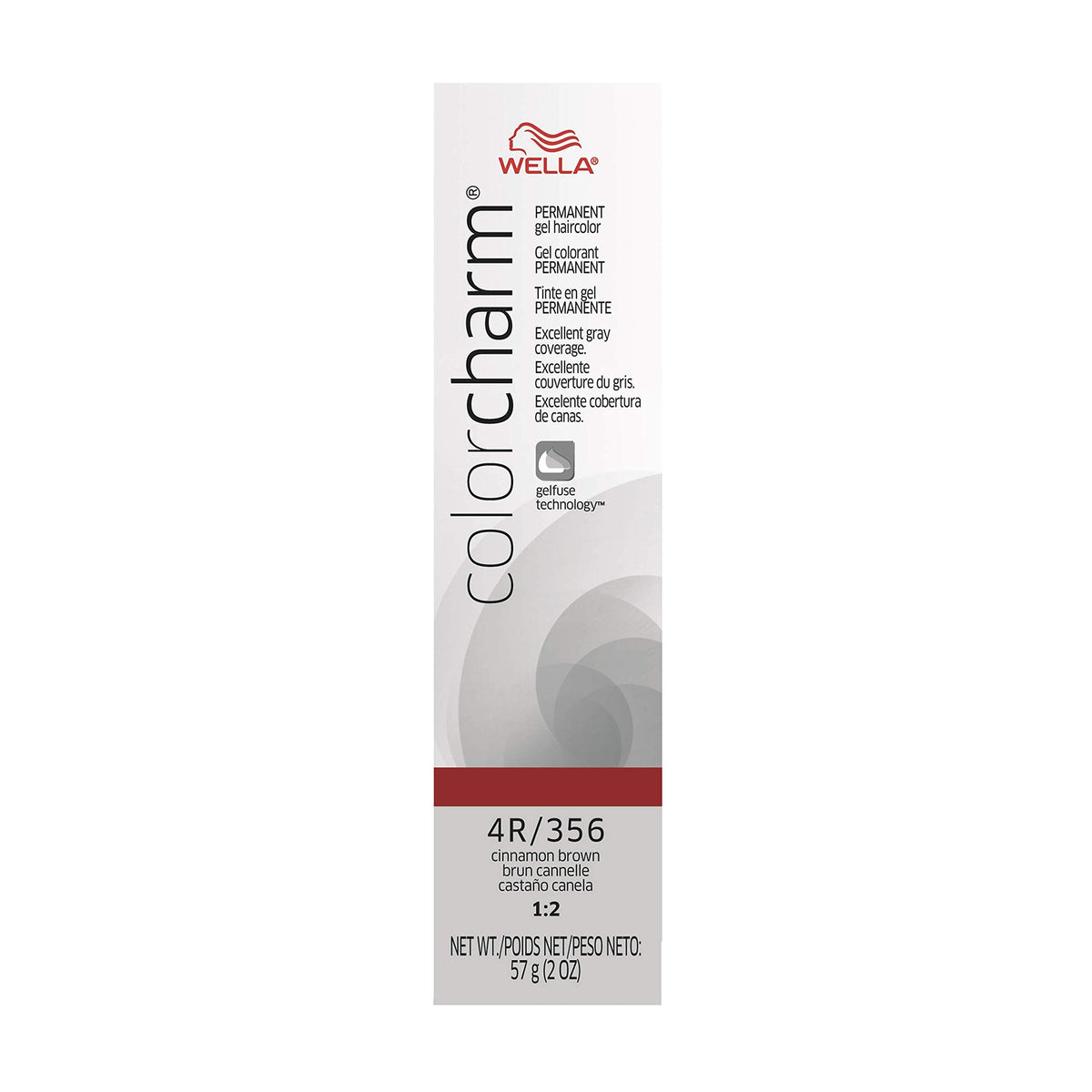 COLORCHARM Permanent Gel | Hair Color for Gray Coverage| 4R Cinnamon Brown| | 2 Fl oz.