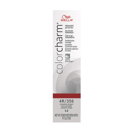 COLORCHARM Permanent Gel | Hair Color for Gray Coverage| 4R Cinnamon Brown| | 2 Fl oz.