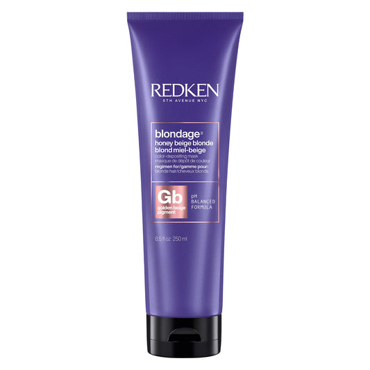 Redken Hair Mask, Blondage Color Depositing Treatment Mask, Instant Customized Temporary Color, Color Tint Hair Treatment, Honey Beige Blonde, For Blonde Hair, 250 ML