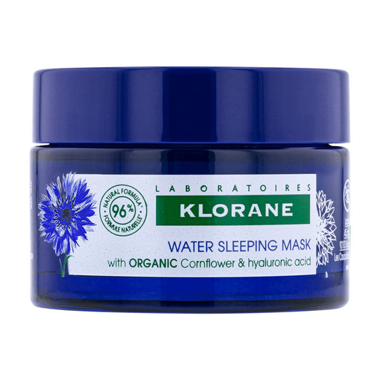 Klorane- Hydrating Night Mask With Organic Cornflower & Hyaluronic Acid - All Skin Types, Face And Eyes - 50ml