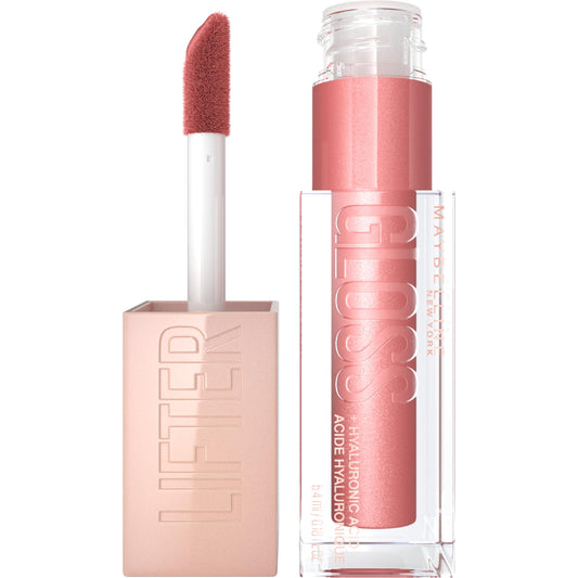 Maybelline New York Lifter Gloss, Hydrating Lip Gloss, High Shine for Fuller Looking Lips, Moon, Nude Pink, 5.4 ml